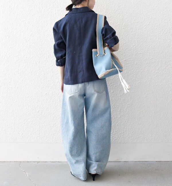 SHIPS any「SHIPS any:〈洗濯機可能〉ヨーロピアンフラックス リネン コンパクト テーラード ジャケット」|テーラードジャケット|