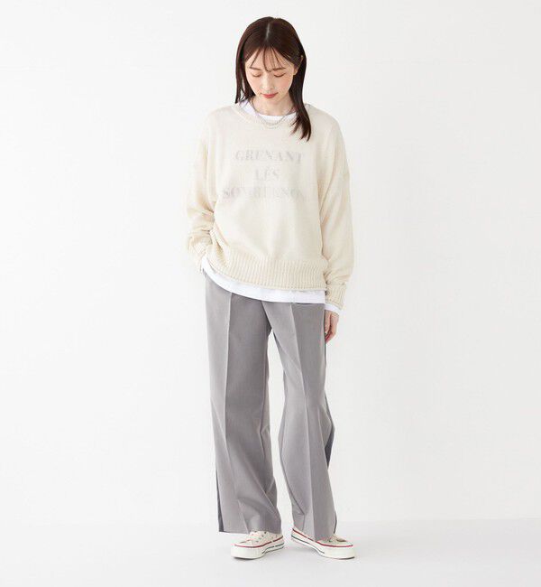 SHIPS Colors 「SHIPS Colors:〈手洗い可能〉ペーパーライク ボートネック ニット プルオーバー」|ニット・セーター|