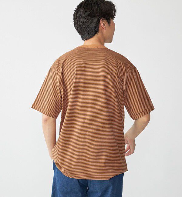 SHIPS「SHIPS: マイクロ ボーダー リンガー Tシャツ」|Tシャツ・カットソー|