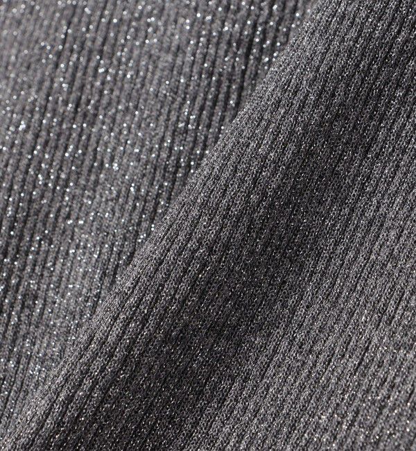 SHIPS for women「〈手洗い可能〉ラメ シアー リブ ニット プルオーバー」|ニット・セーター|