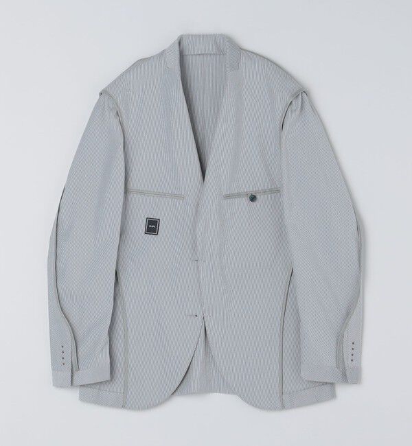 SHIPS「SHIPS:〈FUNCTION〉COOLMAX(R) シアサッカー シャツ ジャケット」|テーラードジャケット|