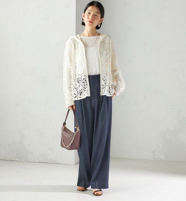 SHIPS for women「〈手洗い可能〉レース ジップアップ パーカ」|パーカー|