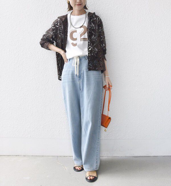 SHIPS for women「〈手洗い可能〉レース ジップアップ パーカ」|パーカー|