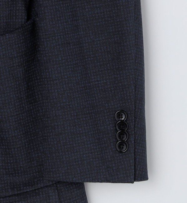 SHIPS「SHIPS: カネマサファブリック ジャージー プリント ハウンドトゥース ジャケット」|テーラードジャケット|