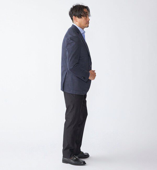 SHIPS「SHIPS: カネマサファブリック ジャージー プリント ハウンドトゥース ジャケット」|テーラードジャケット|