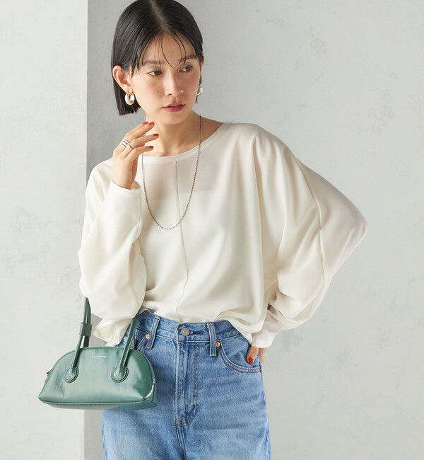SHIPS for women「〈手洗い可能〉前後 2WAY シアー ドルマン ブラウス」|シャツ・ブラウス|