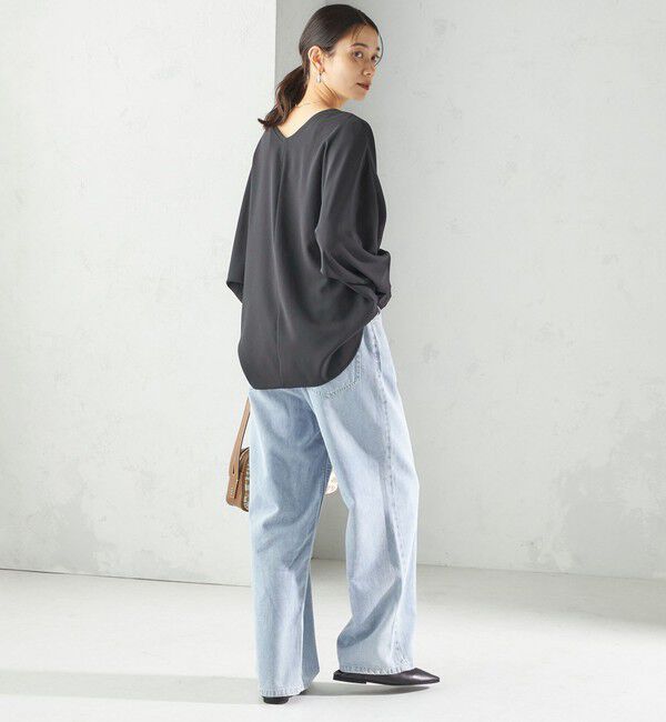 SHIPS for women「〈手洗い可能〉前後 2WAY シアー ドルマン ブラウス」|シャツ・ブラウス|