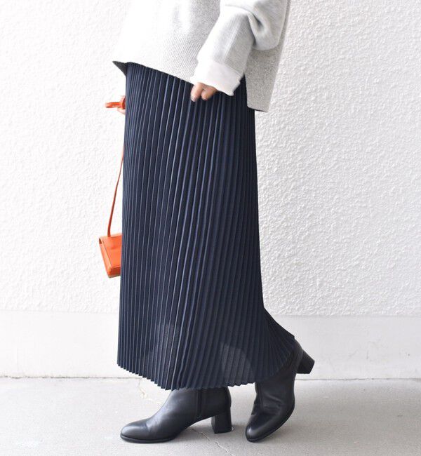 SHIPS for women「プリーツ ミディ ウエスト ゴム スカート」|スカート|