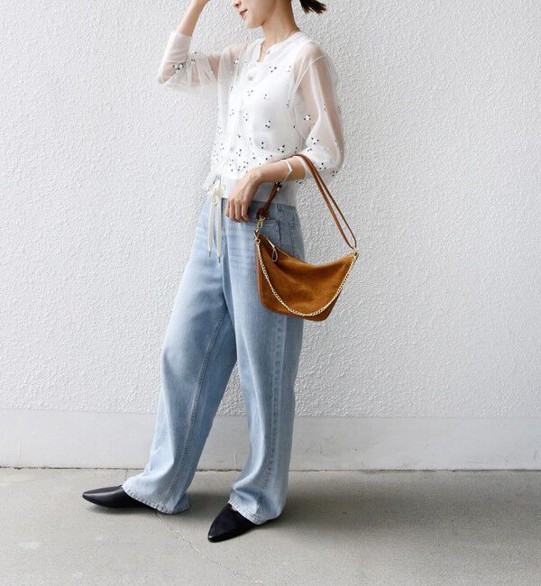 SHIPS for women「〈手洗い可能〉フラワー 刺繍 2WAY カーディガン」|カーディガン|