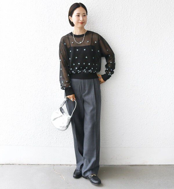 SHIPS for women「〈手洗い可能〉フラワー 刺繍 2WAY カーディガン」|カーディガン|