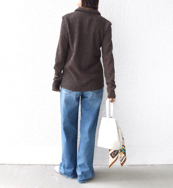 SHIPS for women「【WEB限定】〈手洗い可能〉ランダムブルーゼ シャツ カーディガン」|カーディガン|