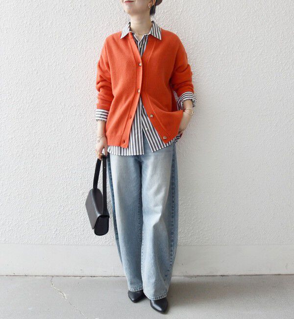 SHIPS any「SHIPS any:〈手洗い可能〉AQUA カシミヤ ミックス スキッパー カーディガン」|カーディガン|