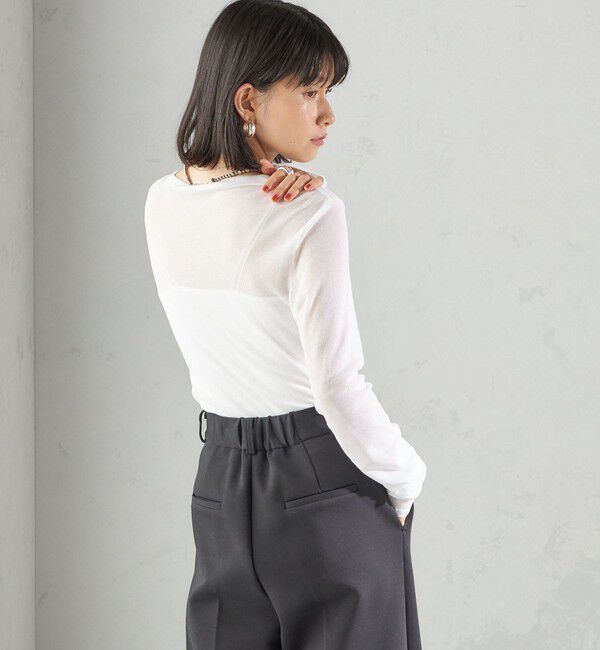 SHIPS for women「s.oyamadaコラボ:〈手洗い可能〉シアー テレコ ロング スリーブ TEE」|Tシャツ・カットソー|