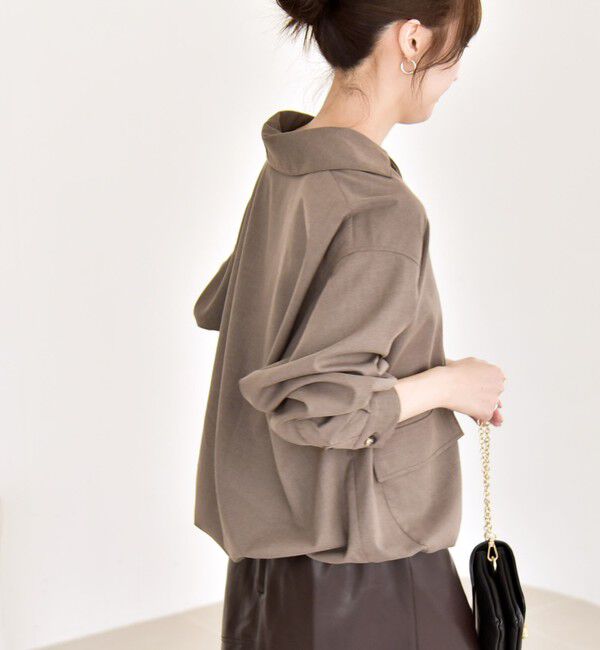 quaranciel「quaranciel:〈洗濯機可能〉ポケット ドロスト スキッパー プルオーバー シャツ」|シャツ・ブラウス|