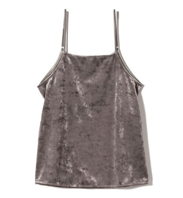 SHIPS for women「〈手洗い可能〉スノー クラッシュ ポリエステル ベロア サイド スリット キャミ」|キャミソール|