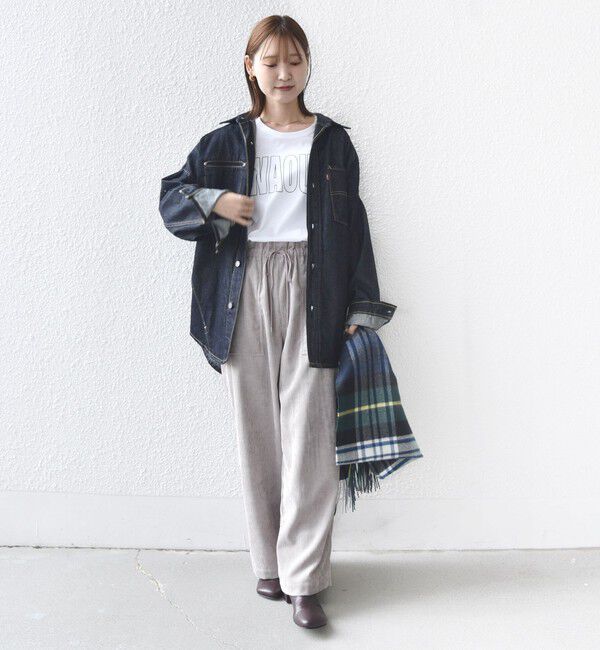 SHIPS for women「〈洗濯機可能〉TUMUGITO(R) コーデュロイ ドロスト パンツ 2」|その他|