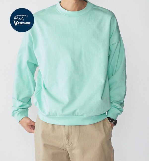 SHIPS「SHIPS: スビン ギザ コットン ロングスリーブ Tシャツ」|Tシャツ・カットソー|ライトグリーン