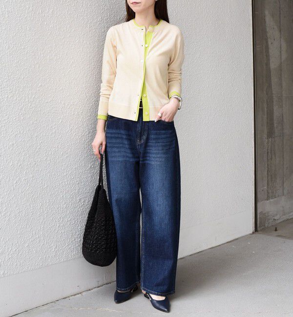 SHIPS Colors 「SHIPS Colors:〈手洗い可能〉配色 ニット クルーネック カーディガン◇」|カーディガン|