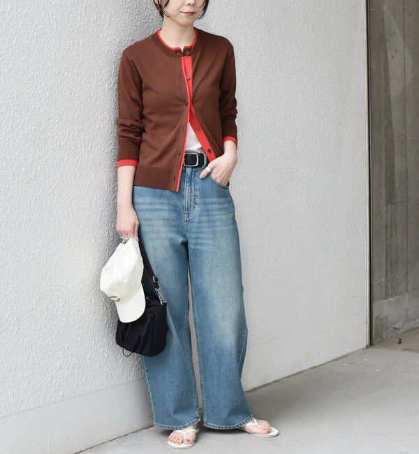 SHIPS Colors 「SHIPS Colors:〈手洗い可能〉配色 ニット クルーネック カーディガン◇」|カーディガン|