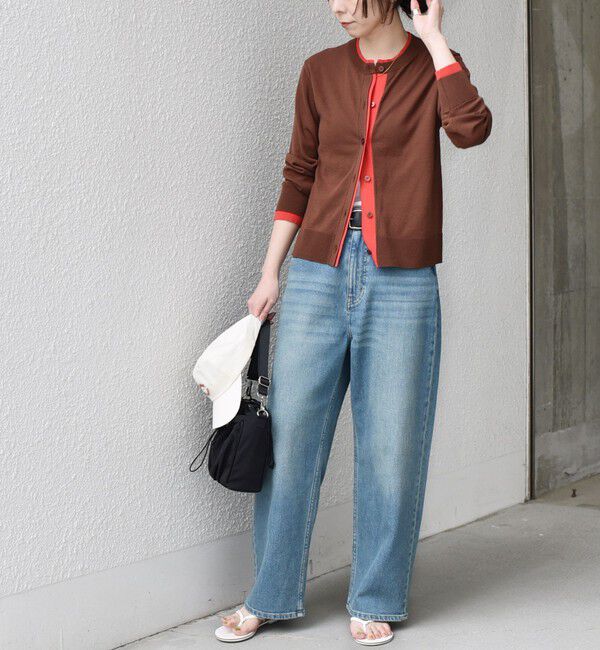 SHIPS Colors 「SHIPS Colors:〈手洗い可能〉配色 ニット クルーネック カーディガン◇」|カーディガン|