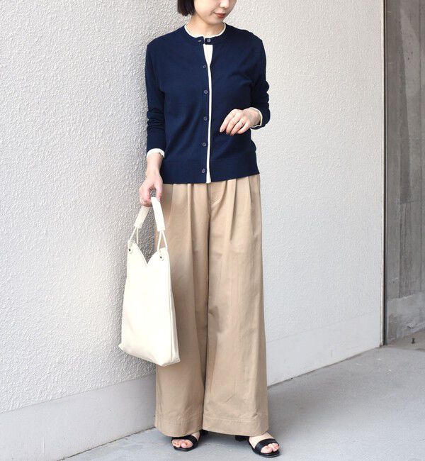 SHIPS Colors 「SHIPS Colors:〈手洗い可能〉配色 ニット クルーネック カーディガン◇」|カーディガン|