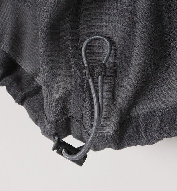 quaranciel「《追加予約》quaranciel:〈手洗い可能〉リネン ミックス ノーカラー ドロスト ブルゾン」|ブルゾン・スタジャン|