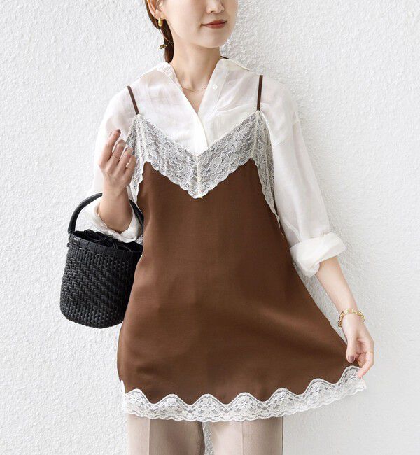 SHIPS for women「〈手洗い可能〉レース トリム キャミソール」|キャミソール|