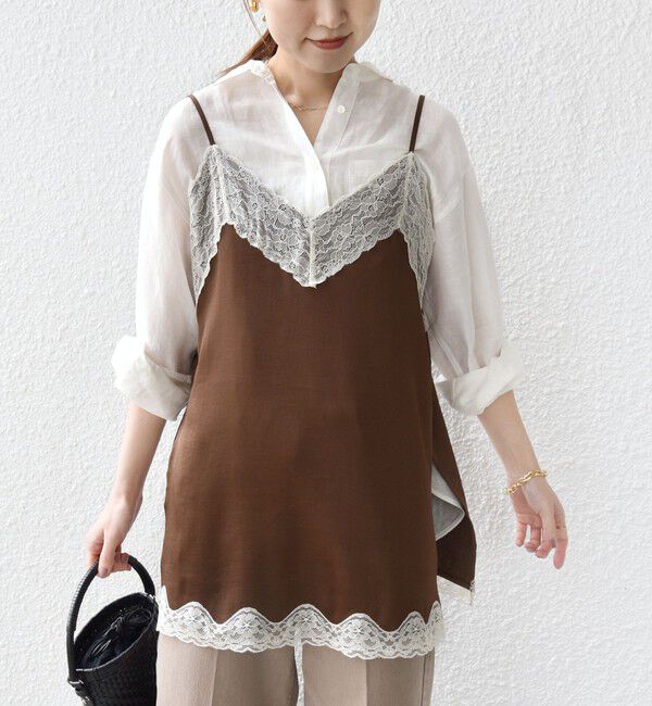 SHIPS for women「〈手洗い可能〉レース トリム キャミソール」|キャミソール|