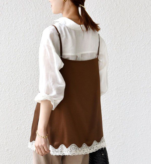 SHIPS for women「〈手洗い可能〉レース トリム キャミソール」|キャミソール|