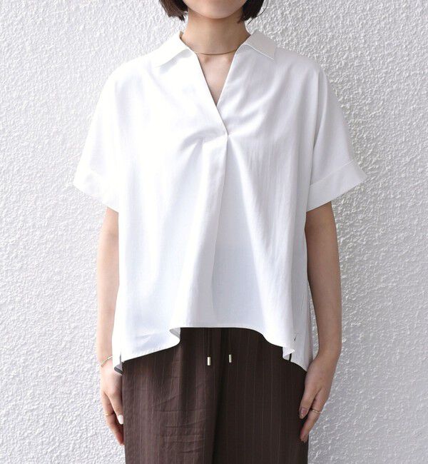 SHIPS Colors 「《予約》SHIPS Colors:〈汗染み軽減・吸水速乾〉ASSET(TM) スキッパー シャツ◆」|シャツ・ブラウス|