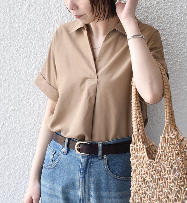 SHIPS Colors 「《予約》SHIPS Colors:〈汗染み軽減・吸水速乾〉ASSET(TM) スキッパー シャツ◆」|シャツ・ブラウス|