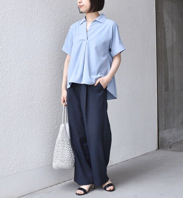 SHIPS Colors 「《予約》SHIPS Colors:〈汗染み軽減・吸水速乾〉ASSET(TM) スキッパー シャツ◆」|シャツ・ブラウス|