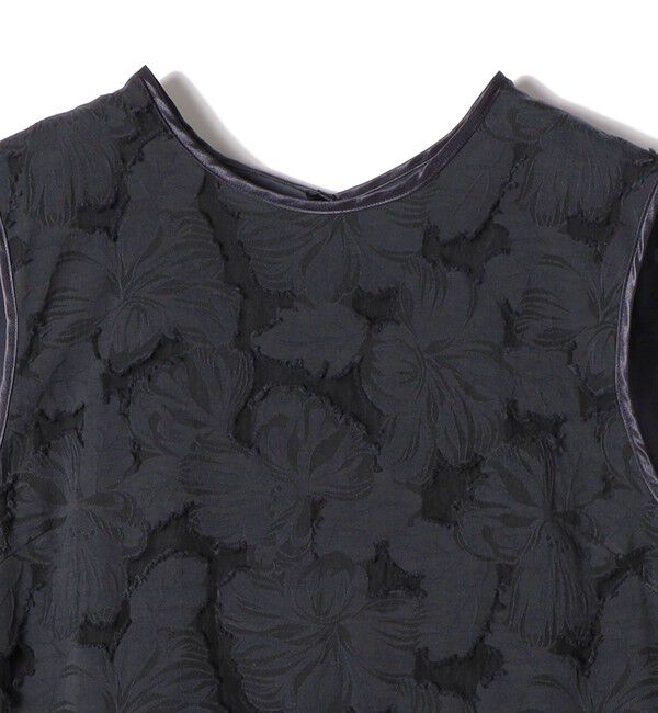 SHIPS for women「《予約》〈手洗い可能〉シアー ジャカード ノースリーブ ワンピース」|ワンピース|