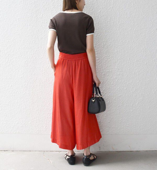 SHIPS any「《予約》SHIPS any:〈洗濯機可能〉シャンブレー タック ガウチョ パンツ」|その他|