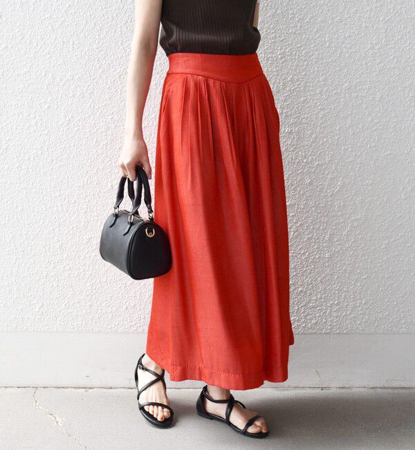 SHIPS any「《予約》SHIPS any:〈洗濯機可能〉シャンブレー タック ガウチョ パンツ」|その他|