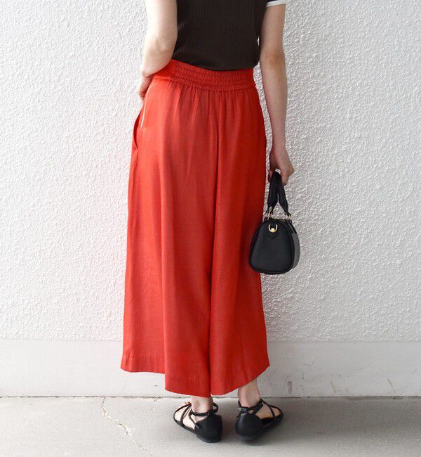 SHIPS any「《予約》SHIPS any:〈洗濯機可能〉シャンブレー タック ガウチョ パンツ」|その他|