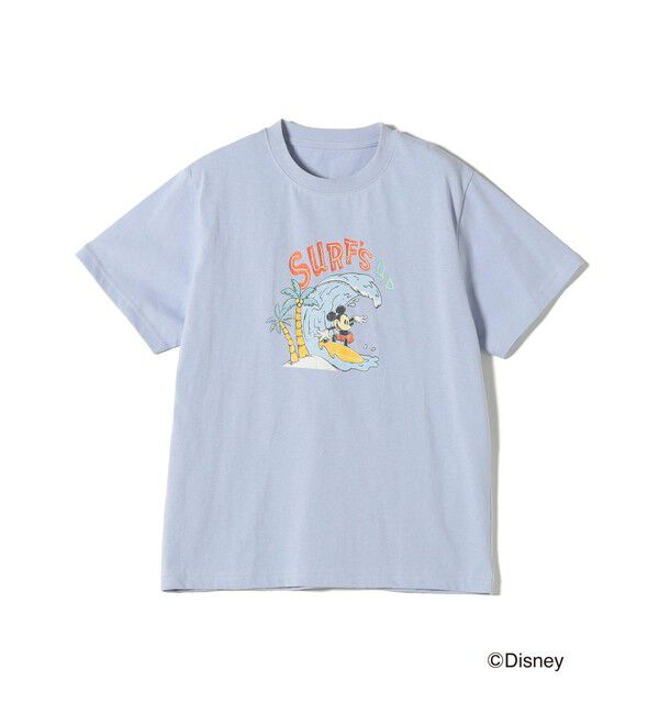 SHIPS Colors 「SHIPS Colors:〈洗濯機可能〉リンク ミッキー サーフ Tシャツ」|Tシャツ・カットソー|ライトブルー