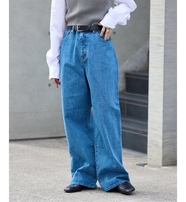 OUTDOOR PRODUCTS Usual Things「追4 ULTデニムハイライズルーズ5PKT」|デニム|