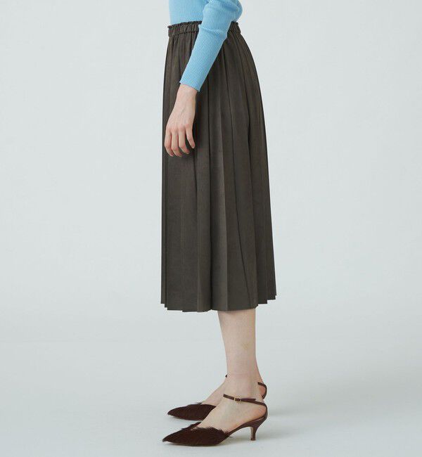 Ballsey「ライトスエード プリーツミディスカート」|スカート|