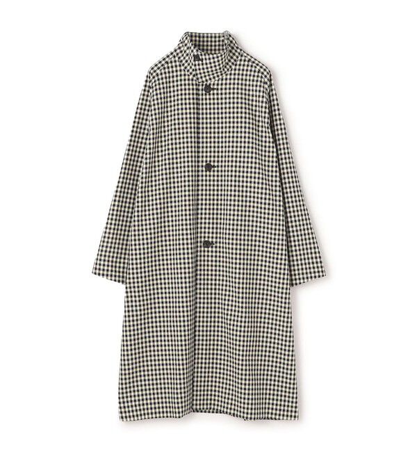 CABaN「CABaN コットン ギンガムチェック スタンドカラーコート」|その他|18 ブラック系