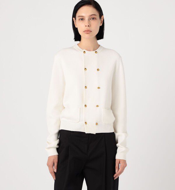 CABaN「コットンカシミヤ ダブルボタンカーディガン」|カーディガン|