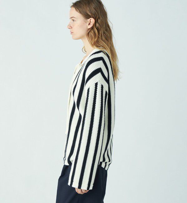 MACPHEE「ハイブリットコットン レースアッププルオーバー」|ニット・セーター|