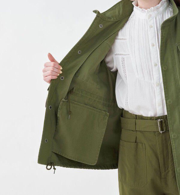 MACPHEE「スラブバックサテン ミリタリージャケット」|ミリタリージャケット|