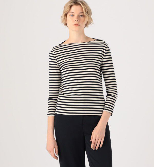 TOMORROWLAND collection「コットンフライスボーダー ボートネックプルオーバー」|Tシャツ・カットソー|