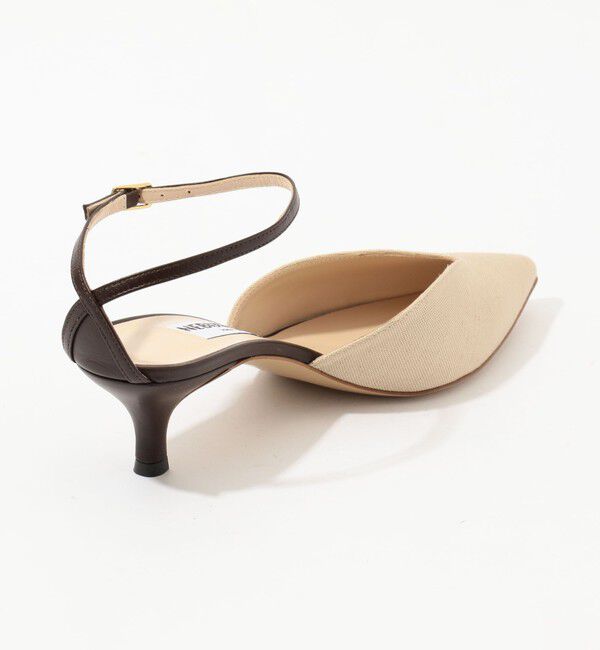 TOMORROWLAND GOODS「NEBULONI E. リネンコンビアンクルストラップパンプス」|パンプス|