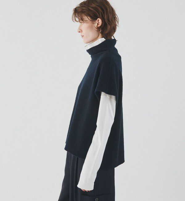 GALERIE VIE「ファインブークレー ミドルネックベスト」|ベスト・ジレ|