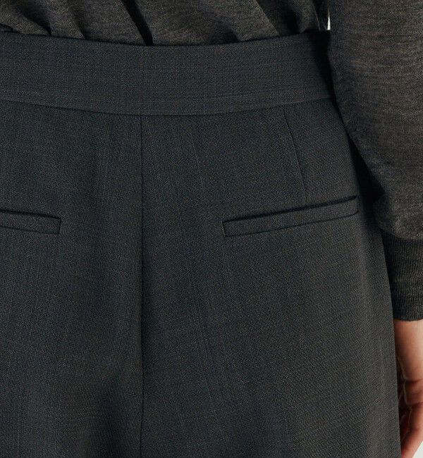 GALERIE VIE「レーヨンウールデラヴェ ワイドタックパンツ」|スラックス|