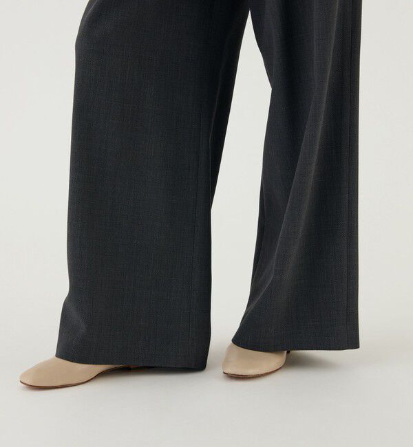 GALERIE VIE「レーヨンウールデラヴェ ワイドタックパンツ」|スラックス|