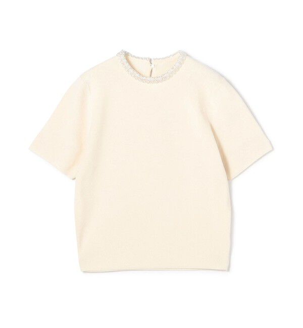 Ballsey「パールコンビ ショートスリーブプルオーバー」|ニット・セーター|11 ホワイト