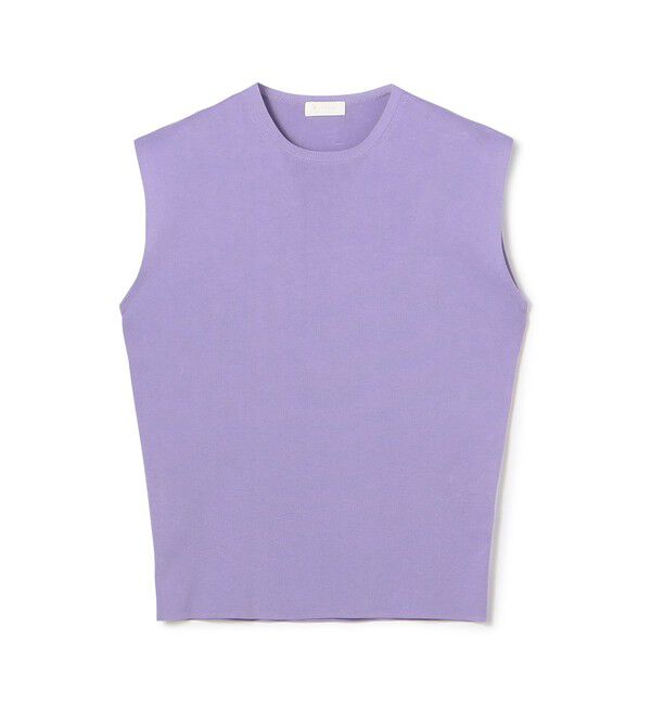 Ballsey「ハイゲージコットン ノースリーブプルオーバー」|ニット・セーター|75 パープル